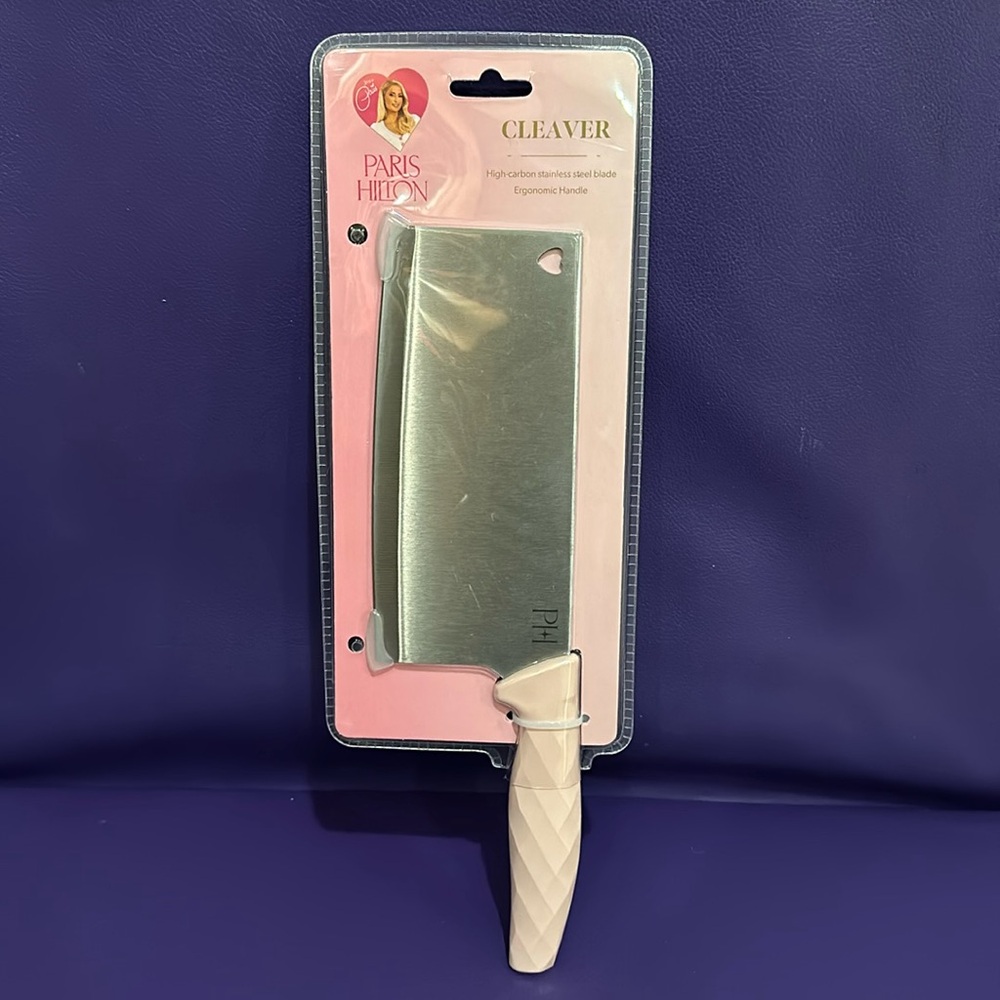 NWT Paris Hilton 🎀 Pink Cleaver in High carbon stainless steel blade
